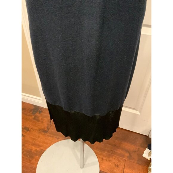 Rag & Bone Navy Blue Wool Knit Dress w/ Black Mesh Panels, Size XS - Picture 3 of 7